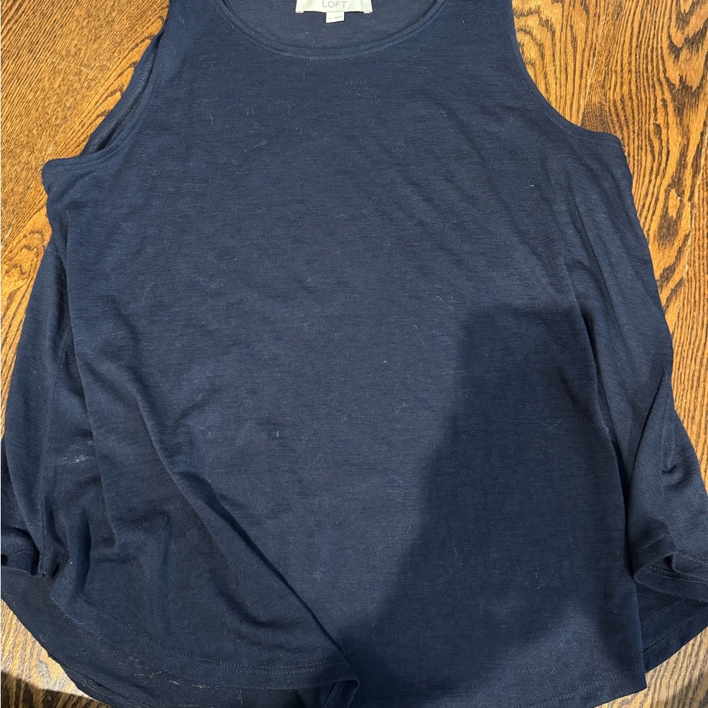 LOFT Dark Blue Sleeveless Tank Top